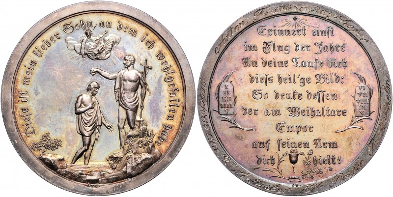 Franz I. 1804 - 1835
 Ag Medaille o.J. (1819) von Stuckhard, auf das Hl. Sakram...