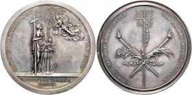Franz I. 1804 - 1835
 Ag Medaille o.J. von Stuckhard, auf das Hl. Sakrament der Taufe. Wien. 29,16g vz/stgl