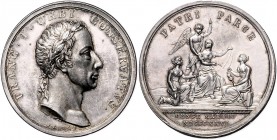 Franz I. 1804 - 1835
 Silbermedaille 1826 im doppeltem Gewicht, auf die Genesung des Kaisers, von Lang und Stuckhart, Dm 37,5 mm. Wien. 43,90g. Monte...