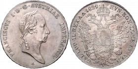 Franz I. 1804 - 1835
 Taler 1829 A Wien. 28,10g. Fr. 194 vz/stgl