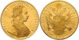 Franz Joseph I. 1848 - 1916
 4 Dukaten 1911 Wien. 13,98g. Fr. 1160 vz