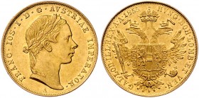 Franz Joseph I. 1848 - 1916
 Dukat 1855 A Wien. 3,48g. Fr. 1173 vz