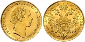 Franz Joseph I. 1848 - 1916
 Dukat 1855 A Wien. 3,50g. Fr. 1173 f.stgl/stgl