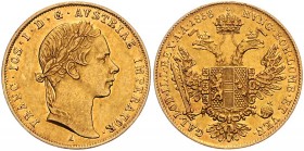 Franz Joseph I. 1848 - 1916
 Dukat 1858 A Wien. 3,46g. Fr. 1186 ss/vz