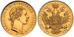 Franz Joseph I. 1848 - 1916
 Dukat 1859 A Wien. 3,48g. Fr. 1191 ss/vz