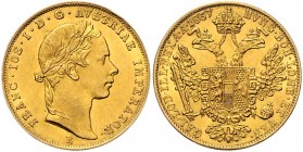 Franz Joseph I. 1848 - 1916
 Dukat 1859 E Karlsburg. 3,48g. Fr. 1193 ss/vz