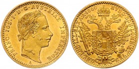Franz Joseph I. 1848 - 1916
 Dukat 1860 A Wien. 3,48g. Fr. 1195 vz