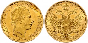 Franz Joseph I. 1848 - 1916
 Dukat 1862 A Wien. 3,48g. Fr. 1203 vz