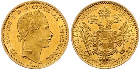 Franz Joseph I. 1848 - 1916
 Dukat 1863 A Wien. 3,50g. Fr. 1207 vz