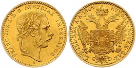 Franz Joseph I. 1848 - 1916
 Dukat 1868 A Wien. 3,48g. Fr. 1226 ss/vz