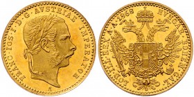 Franz Joseph I. 1848 - 1916
 Dukat 1868 A Wien. 3,48g. Fr. 1226 vz/stgl