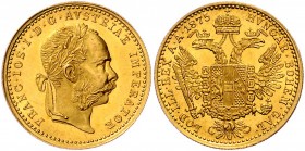 Franz Joseph I. 1848 - 1916
 Dukat 1875 Wien. 3,48g. Fr. 1234 vz/stgl