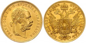 Franz Joseph I. 1848 - 1916
 Dukat 1882 Wien. 3,50g. Fr. 1241 vz