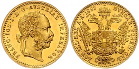 Franz Joseph I. 1848 - 1916
 Dukat 1883 Wien. 3,50g. Fr. 1242 vz/stgl