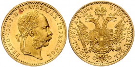 Franz Joseph I. 1848 - 1916
 Dukat 1884 Wien. 3,50g. Fr. 1243 vz