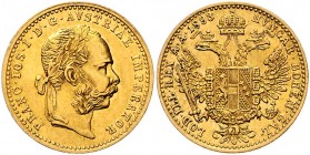 Franz Joseph I. 1848 - 1916
 Dukat 1893 Wien. 3,46g. Fr. 1252 ss/vz