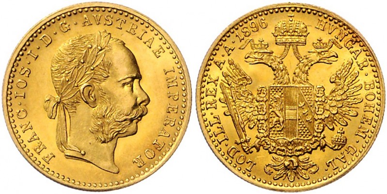 Franz Joseph I. 1848 - 1916
 Dukat 1896 Wien. 3,50g. Fr. 1255 vz/stgl