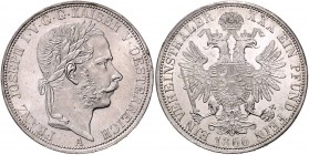 Franz Joseph I. 1848 - 1916
 Vereinstaler / 1 1/2 Gulden 1866 A Wien. 18,50g. Fr. 1426 vz
