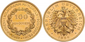 1. Republik 1918 - 1933 - 1938
 100 Kronen 1924 Wien. 33,90g. Her. 2 f.vz/vz