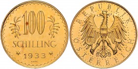 1. Republik 1918 - 1933 - 1938
 100 Schilling 1933 Wien. 23,56g. Her. 11 vz