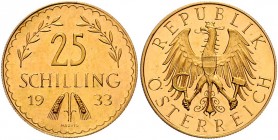 1. Republik 1918 - 1933 - 1938
 25 Schilling 1933 Wien. 5,90g. Her. 23 vz/stgl
