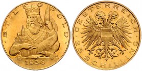 1. Republik 1918 - 1933 - 1938
 25 Schilling 1936 Wien. 5,90g. Her. 26 vz/stgl