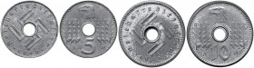 im 3. Reich 1938 - 1945
 5 + 10 Reichspfennig 1940 B Wien. 3,31g. J. 619. f.stgl