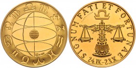 2. Republik ab 1945 - heute
 Goldmedaille 1969 auf das Sternzeichen Waage . Wien. 17,48g, 900fein stgl