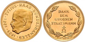 2. Republik ab 1945 - heute
 Goldmedaille 1961 auf Bundeskanzler Julius Raab. Wien. 4,00g stgl