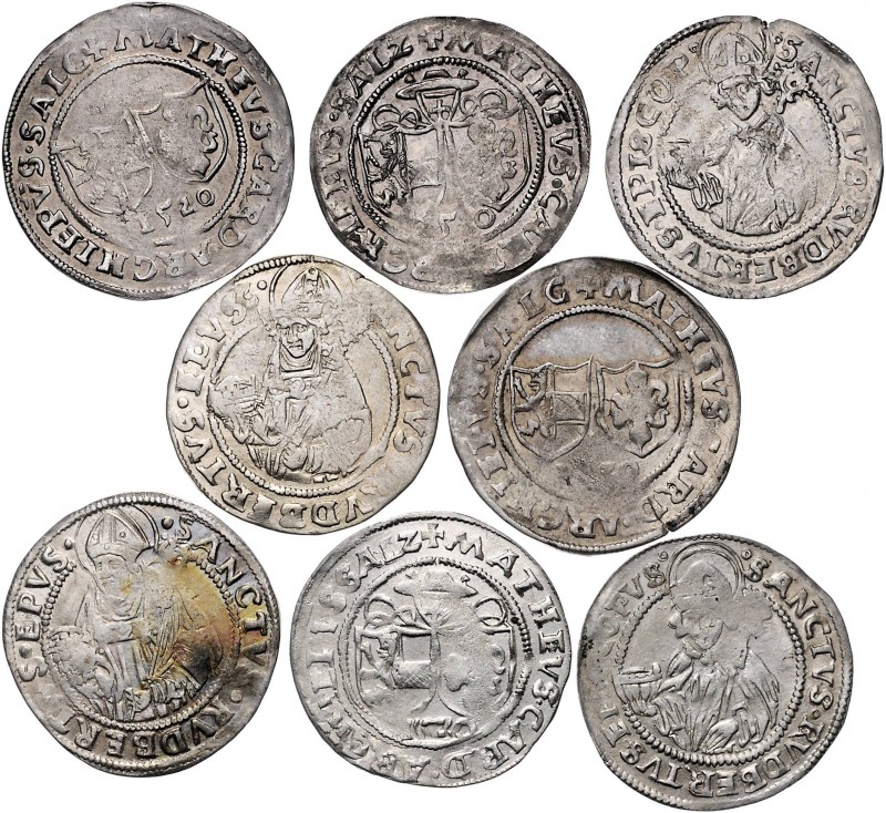 Erzbistum Salzburg Neuzeit
Matthäus Lang von Wellenburg 1519 - 1540 Lot 8 Stück...