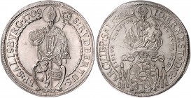 Erzbistum Salzburg Neuzeit
Johann Ernst Graf Thun Hohenstein 1687 - 1709 Taler 1709 Salzburg. 29,28g. HZ 2181 vz/stgl