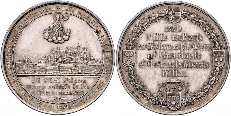 Salzburg unter österreichischer Regierung 1816 - 1938
 Silbermedaille 1882 auf ...