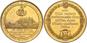 Salzburg unter österreichischer Regierung 1816 - 1938
 Messingmedaille 1882 auf das 1300 jährige Stiftsjubiläum, von Drentwett, Dm 41,5 mm. Salzburg....