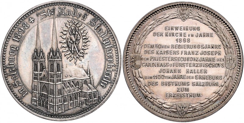 Salzburg unter österreichischer Regierung 1816 - 1938
 Silbermedaille 1898 auf ...