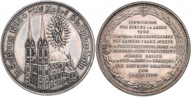 Salzburg unter österreichischer Regierung 1816 - 1938
 Silbermedaille 1898 auf die Einweihung der Stadtpfarrkirche St. Andrä, von M. Gube, Dm 39 mm. ...
