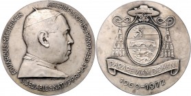 Salzburg unter österreichischer Regierung 1945 - heute
 Bronzemedaille 1972 auf den Erzbischof Eduard Macheiner, von Köttenstorfer, versilbert, matti...
