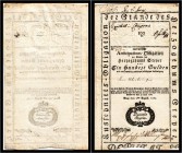 100 Gulden 1767 Aerische Antizipationsoblgationen Herzogtum Steyer, übliche Schnittentwertung. Richter W13 Seite 339 II