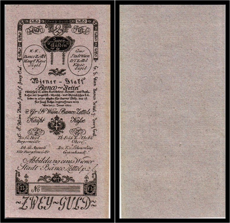 2 Gulden 1800, Formular. Kodnar/Künstner 31 s, Richter 31 F/b I