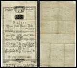 10 Gulden 1800, Ausgegebene Note. Kodnar/Künstner 33 a, Richter 33 III-