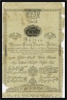 25 Gulden 1800, Ausgegebene Note. Kodnar/Künstner 34 a, Richter 34 IV