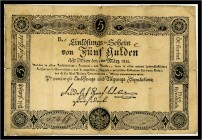 5 Gulden 1811, Ausgegebene Note. Kodnar/Künstner 49 a, Richter 47 IV