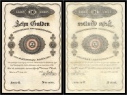 10 Gulden 1825, Ausgegebene Note. Kodnar/Künstner 65 a, Richter 63 I-II