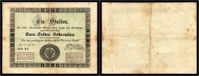 1 Gulden 1848, Ausgegebene Note. Kodnar/Künstner 78 a, Richter 80 III