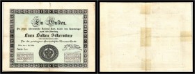 1 Gulden 1848, Ausgegebene Note. Kodnar/Künstner 78 a, Richter 80 III-IV