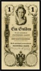 1 Gulden 1848, Ausgegebene Note. Kodnar/Künstner 84 a, Richter 82 III