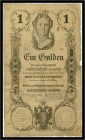 1 Gulden 1848, Ausgegebene Note. Kodnar/Künstner 84 a, Richter 82 IV