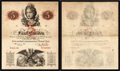 5 Gulden 1859, Ohne Aufdruck. Kodnar/Künstner 95 a, Richter 132 III