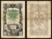 1 Gulden 1866, Ohne Aufdruck. Kodnar/Künstner 101 a, Richter 138 III