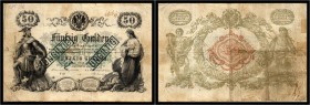 50 Gulden 1866, Mit Aufdruck „Ungiltig . Kodnar/Künstner 103 b, Richter 140 IV