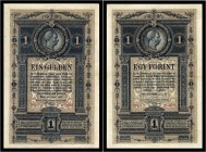 1 Gulden 1882, Ohne Aufdruck. Kodnar/Künstner 108 a, Richter 145 I-